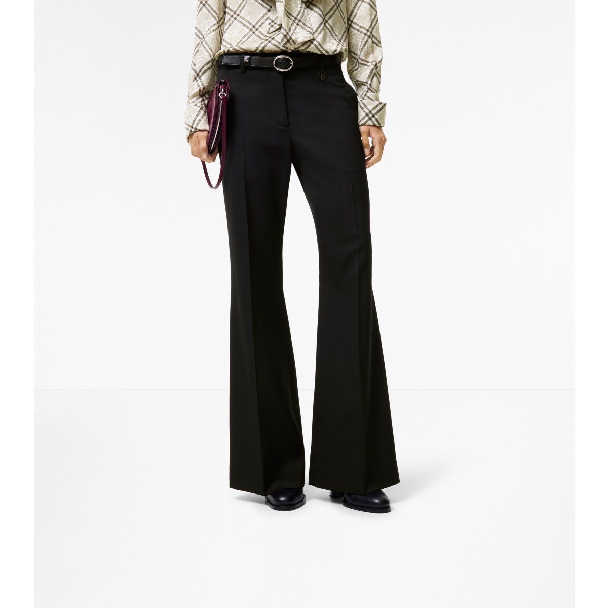  Wool Blend Tailored Trousers