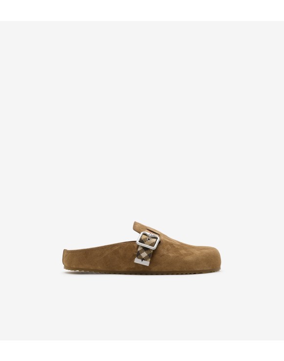 Sabots Urchin en cuir velours Check