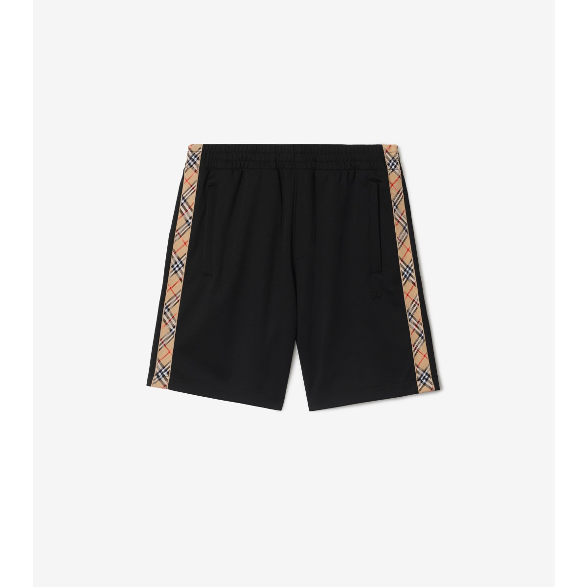  Check Trim Cotton Blend Shorts