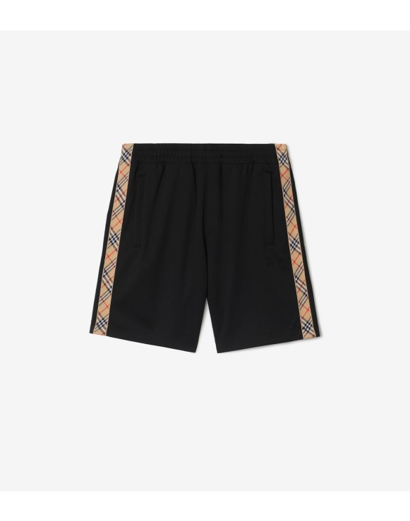 チェックトリム コットンブレンド ショーツ