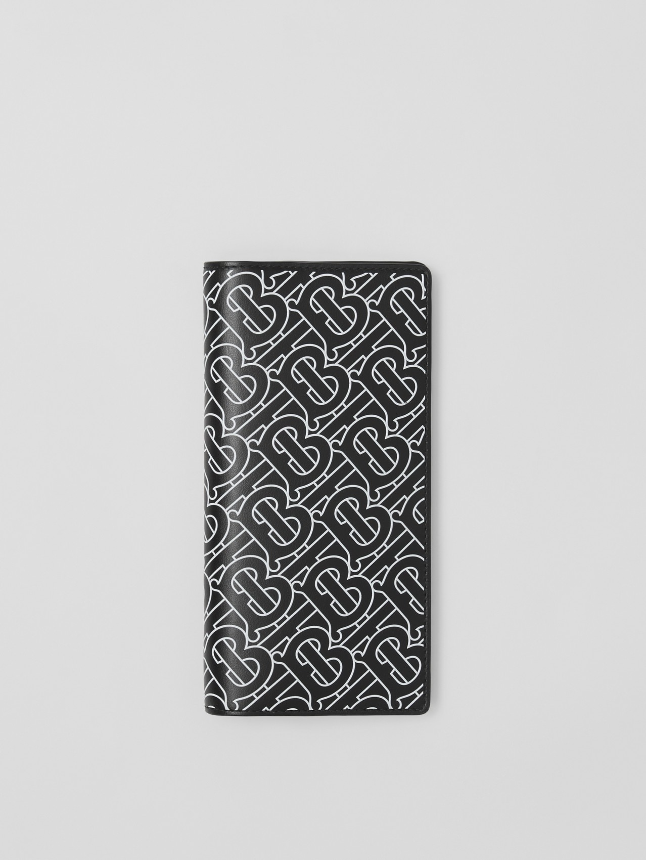 Monogram Print Leather Continental Wallet in Black/white
