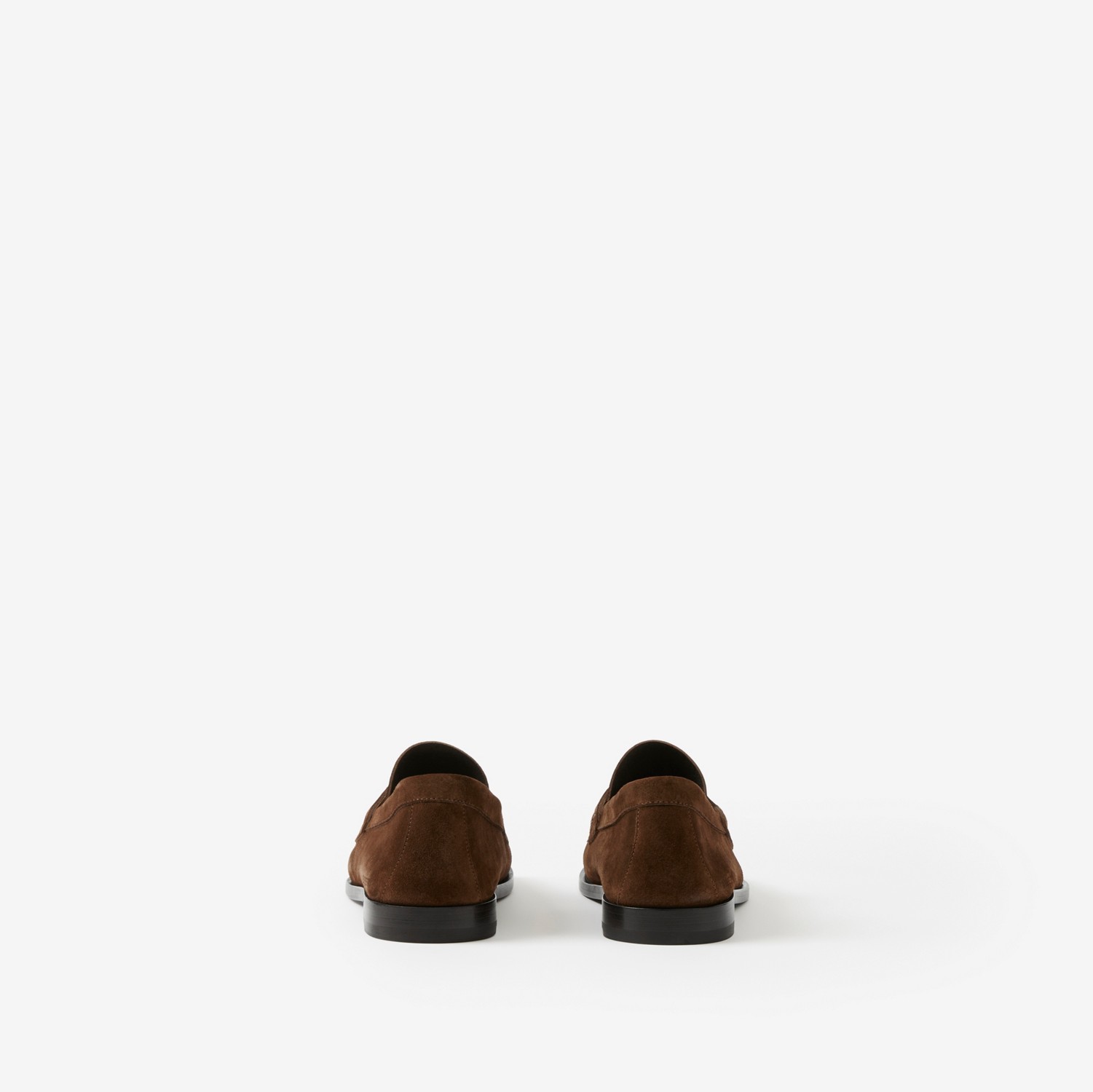 Mocassins Penny Loafers en cuir velours avec pièce (Marron Foncé) - Homme | Site officiel Burberry®