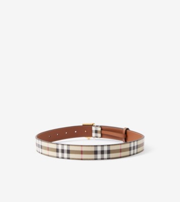 Check TB Belt In Archive Beige/briar Brown - Women, Vintage Check ...