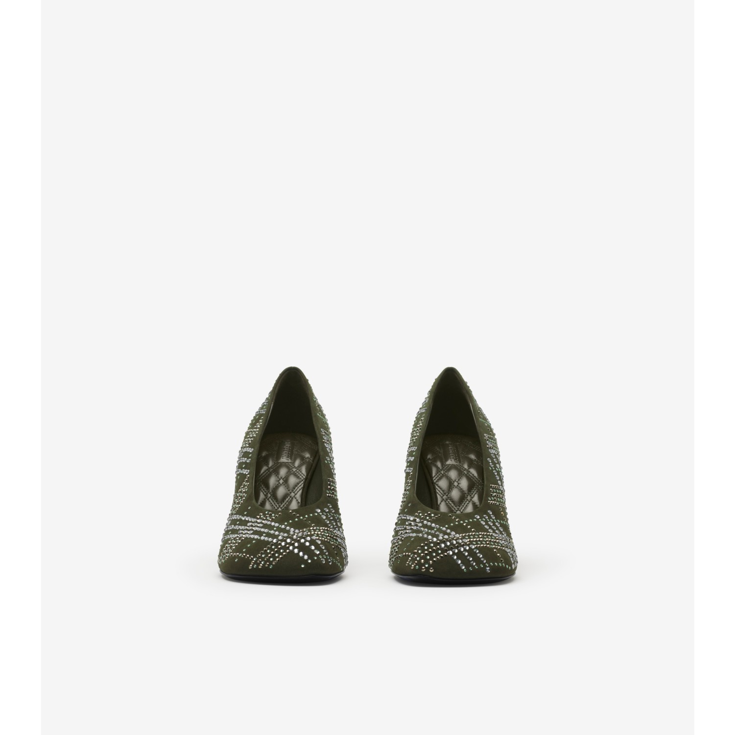 Crystal Check Suede Baby Pumps