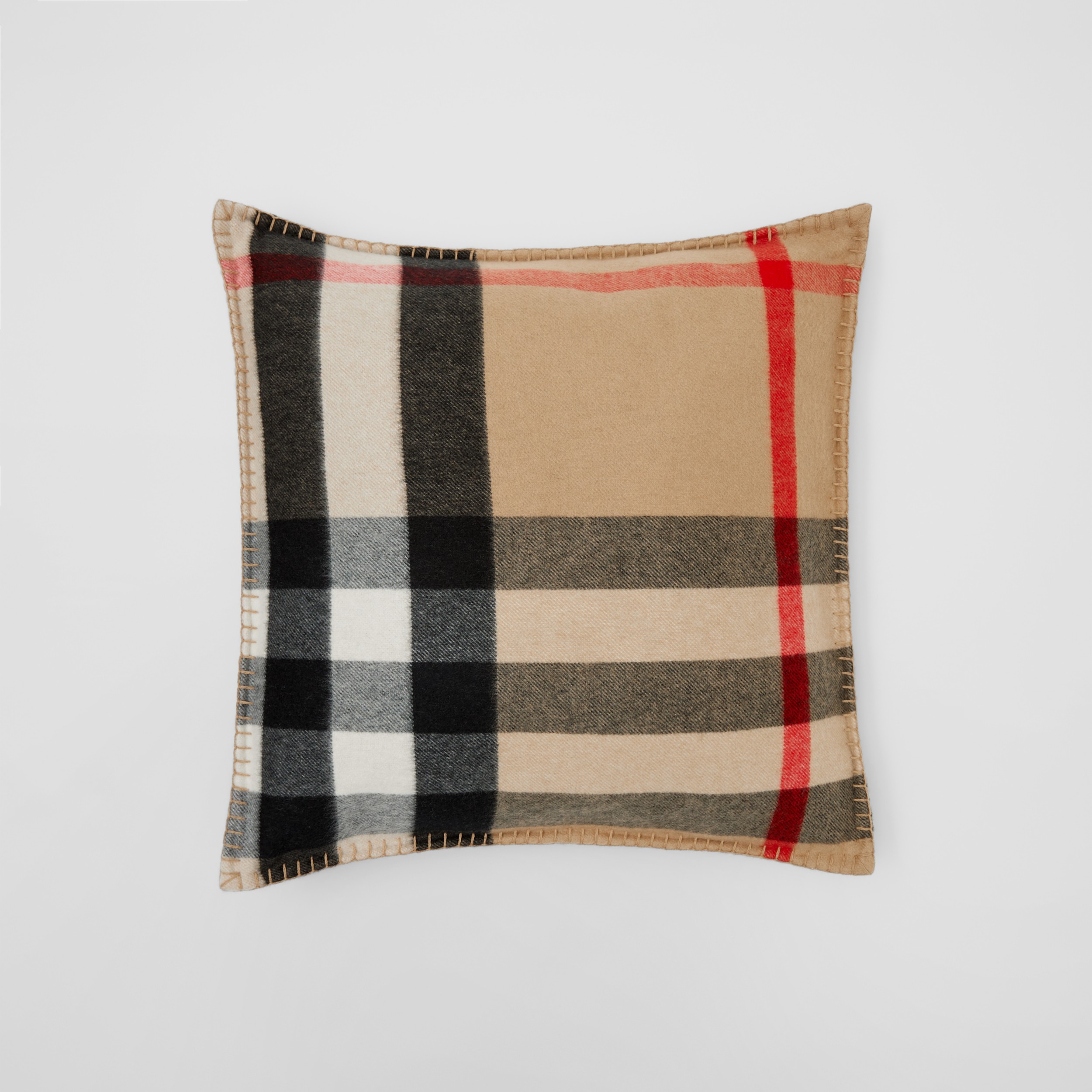 Exaggerated Check Cashmere Cushion Cover in Archive Beige | Burberry®  Official