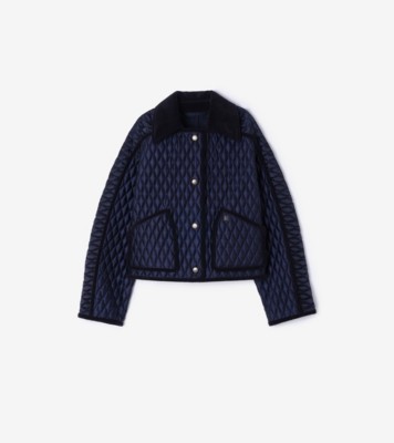 Cropped Quilted Nylon Floriston Jacket in Storm blue - Women