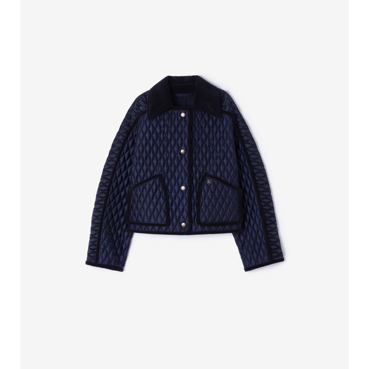  Check Cropped Quilted Nylon Floriston Jacket