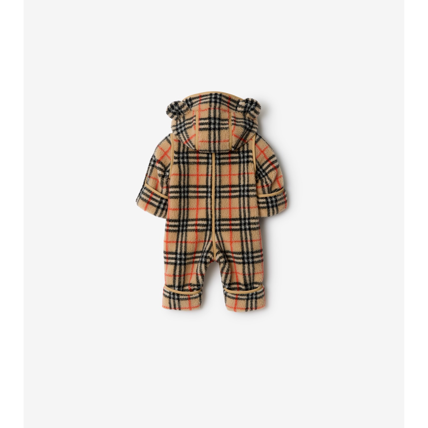 Check Fleece Hooded Jumpsuit - thumbnail 2