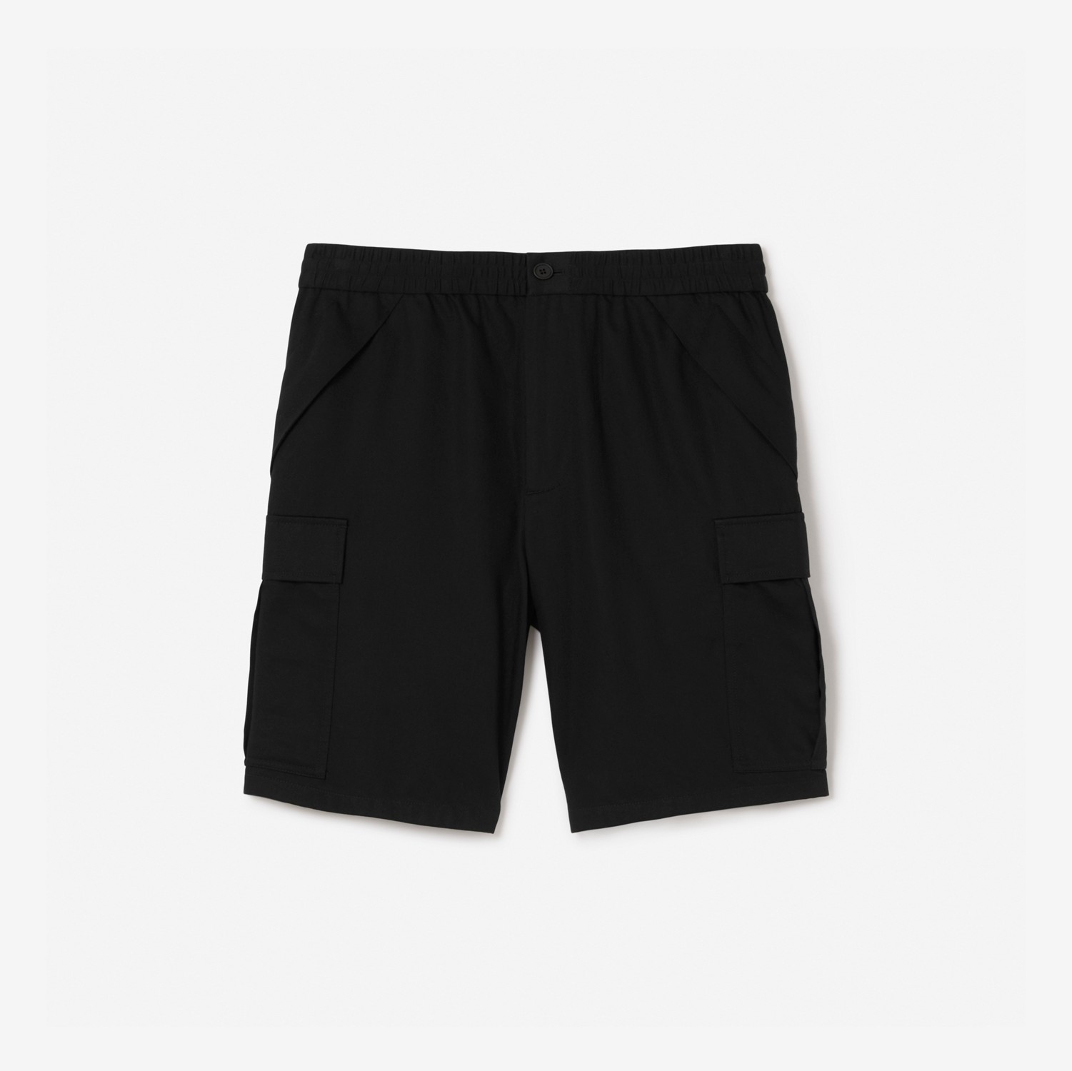 Logo Detail Cotton Cargo Shorts in Black - Men | Burberry® Official