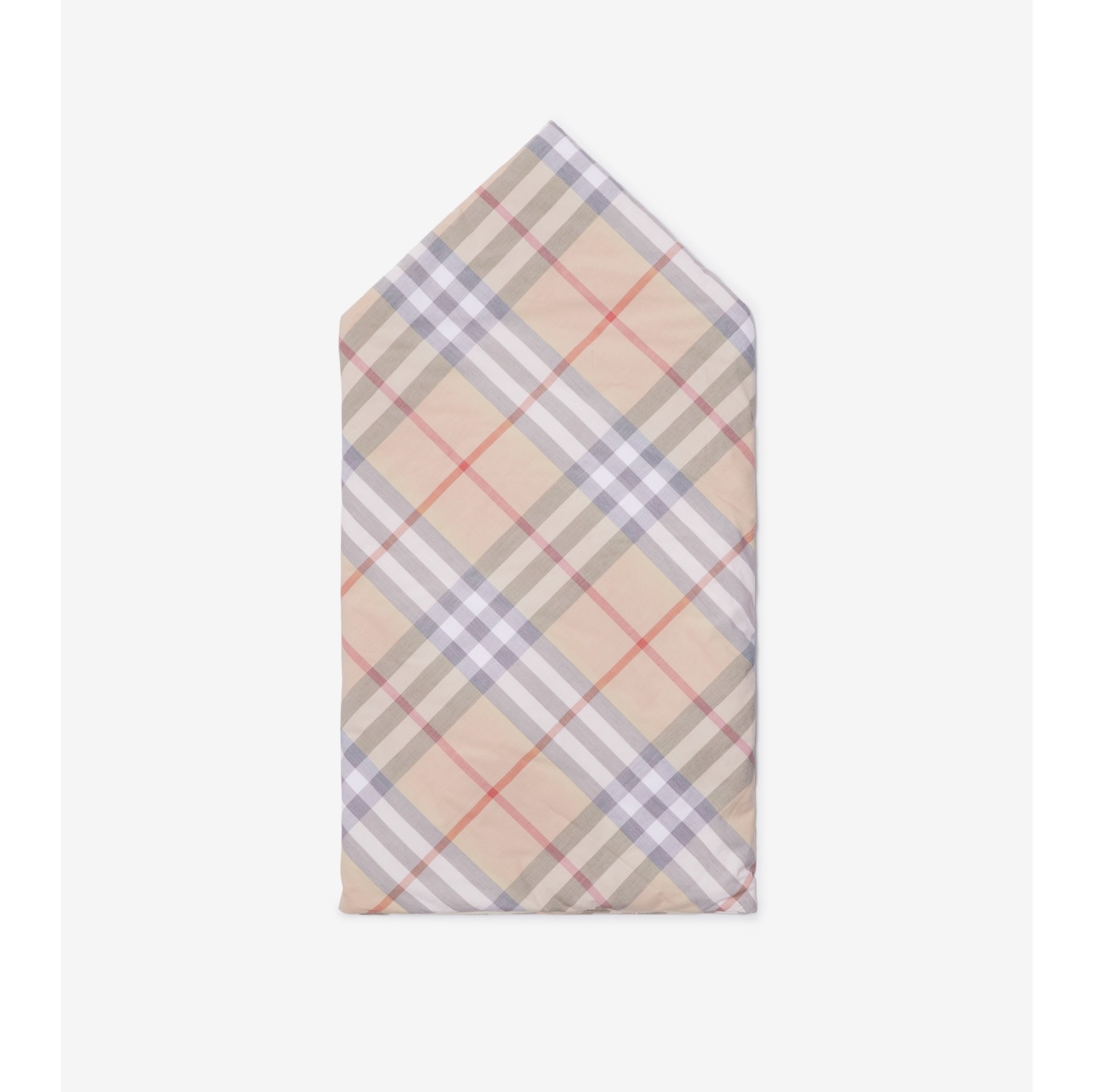 Check Cotton Baby Nest in Pale stone Children Burberry Official