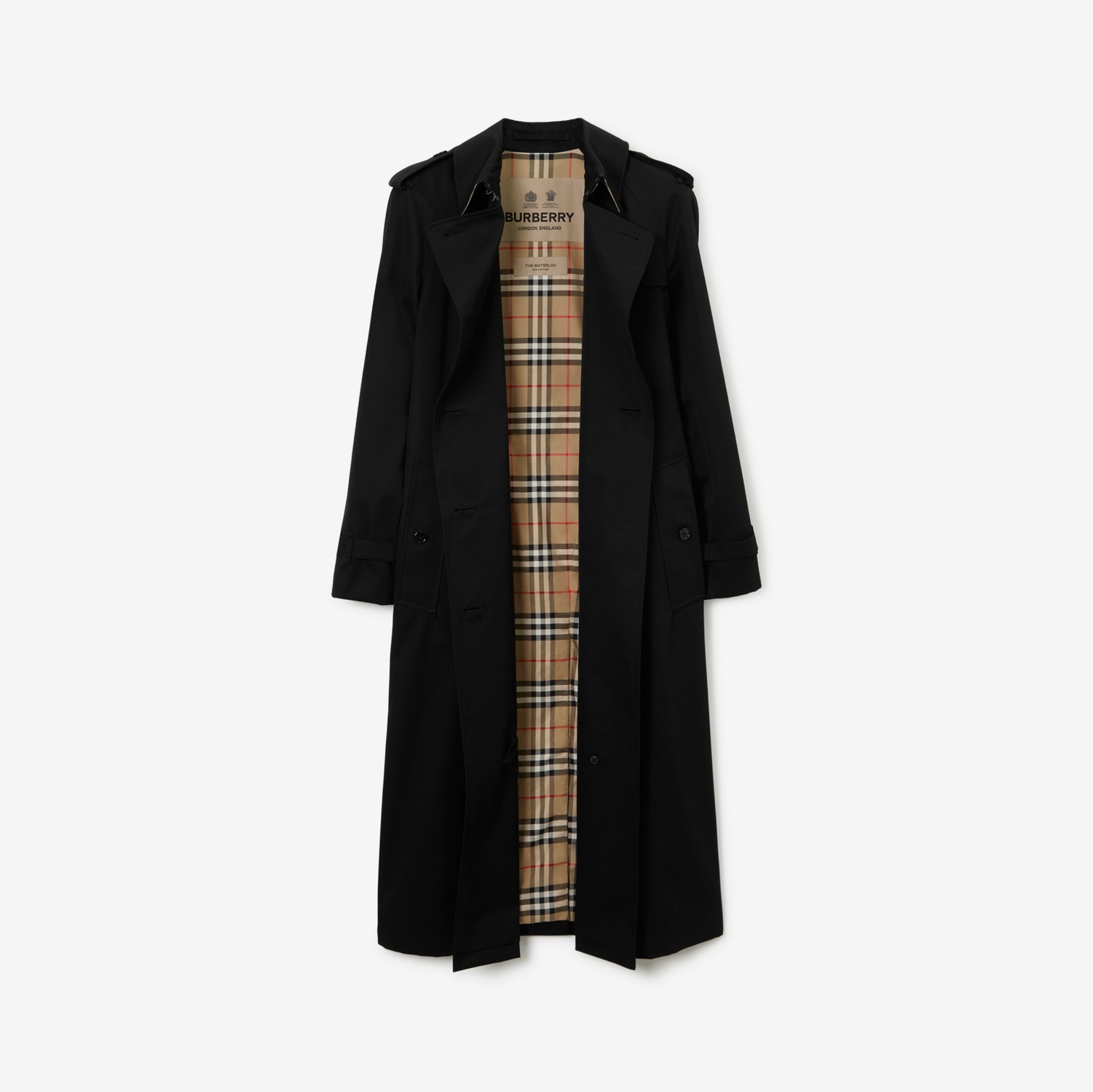 Waterloo - Trench coat Heritage longo (Preto) - Mulheres | Burberry® oficial