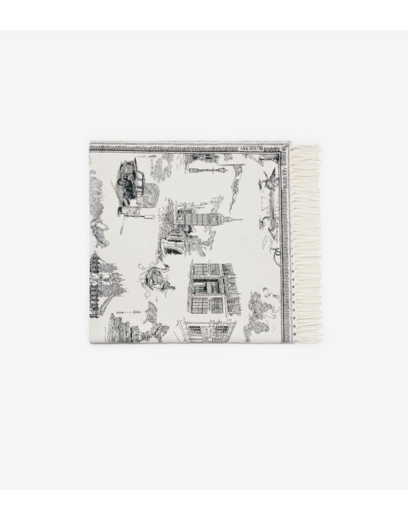 London Landmarks Cashmere Wool Blanket