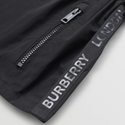 Logo Tape Shape-memory Taffeta Hooded Jacket - Women | Burberry 