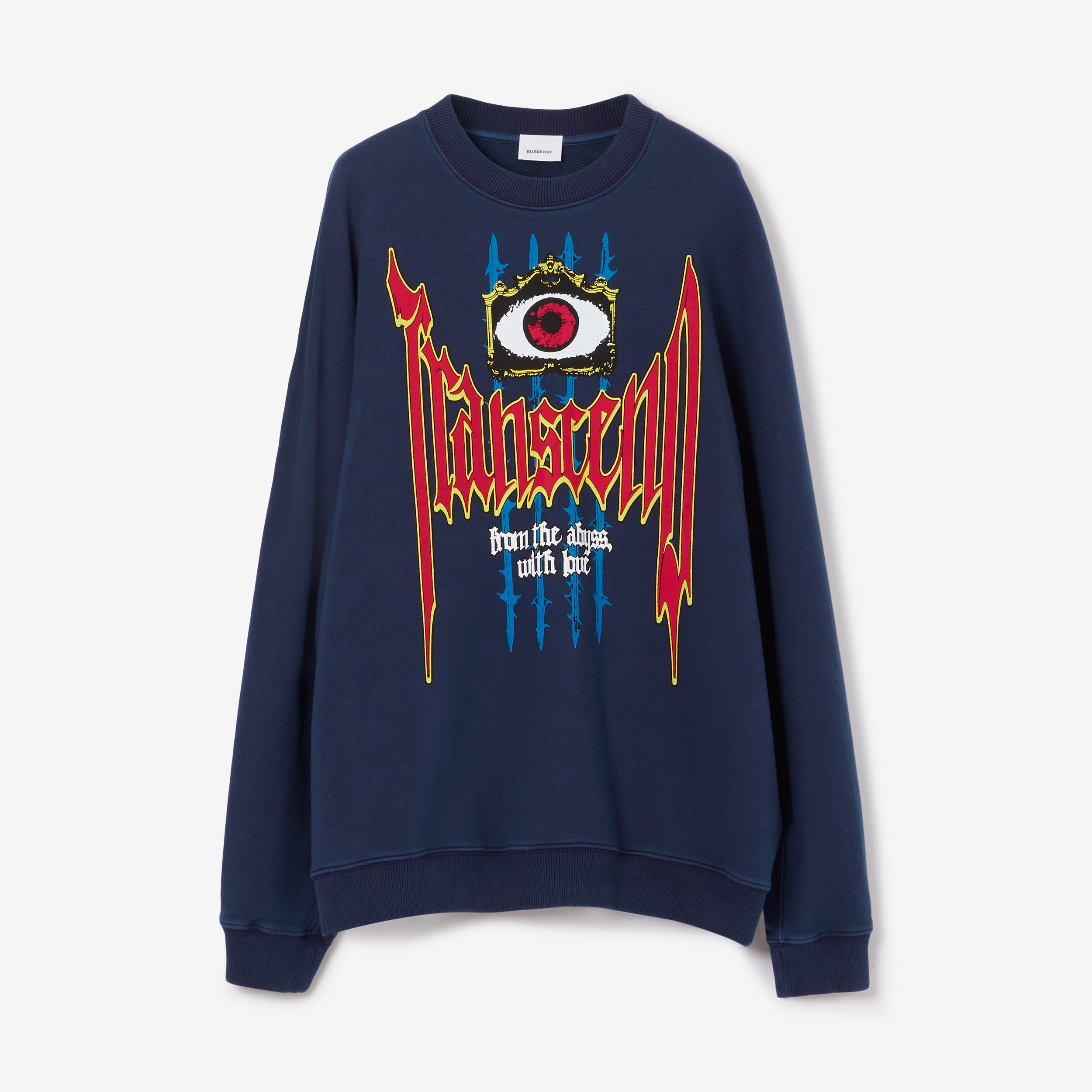 Oversize-Sweatshirt aus Baumwolle mit Slogan-Print (Dämmerungsblau) - Herren | Burberry® - 1