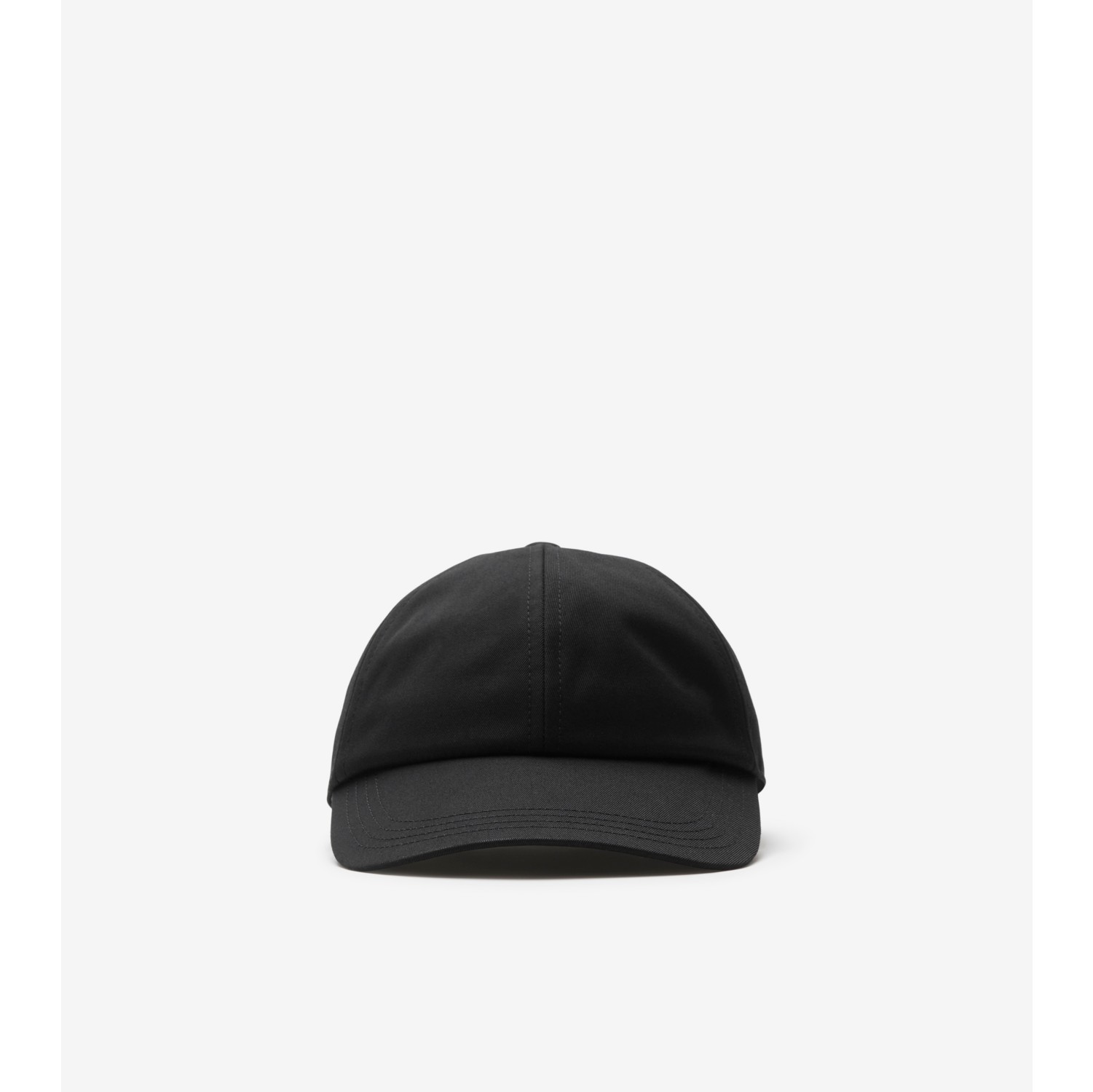 Cotton Blend Baseball Cap in Black Men Burberry Official