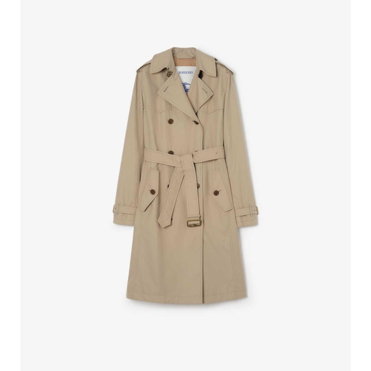 Check Long Silk-lined Tropical Gabardine Foxfield Trench Coat