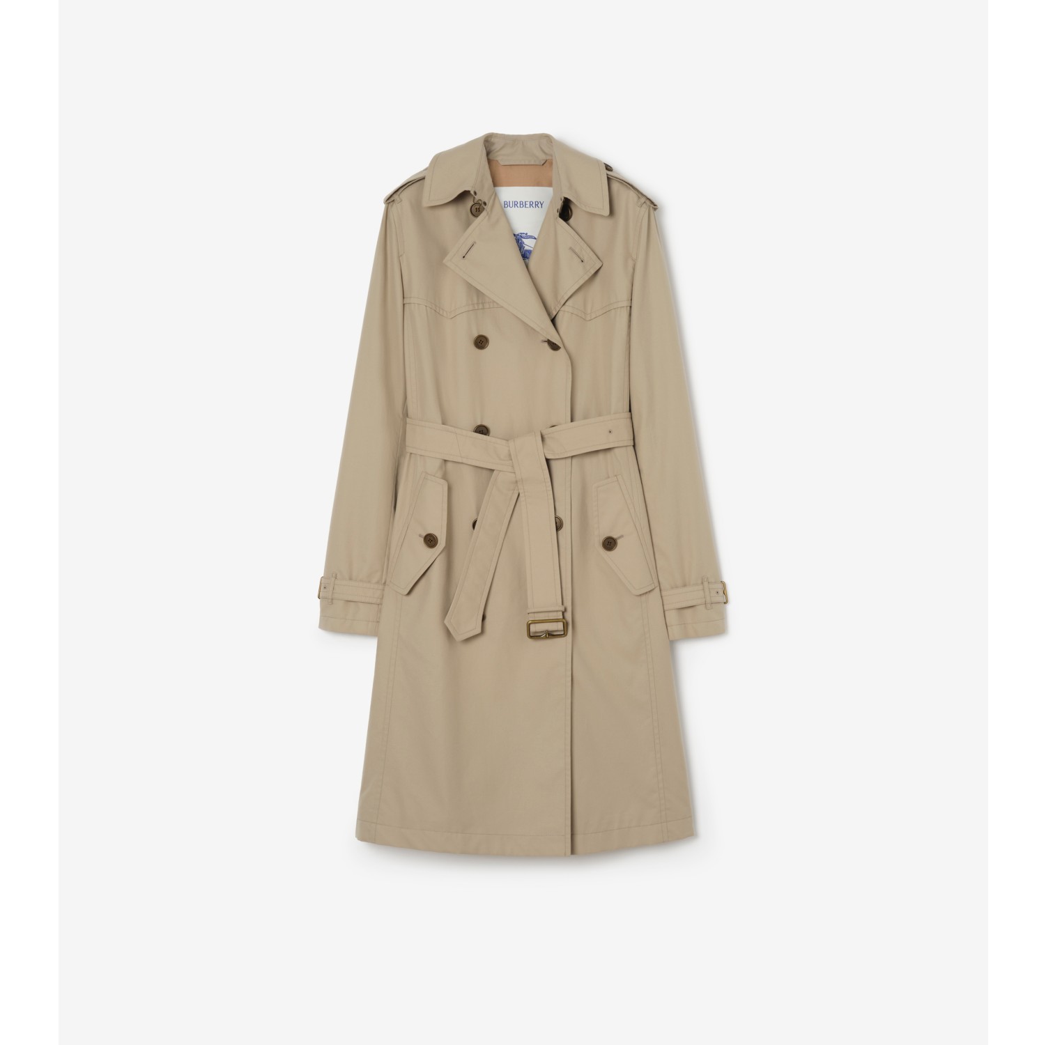 Long Silk-lined Tropical Gabardine Foxfield Trench Coat