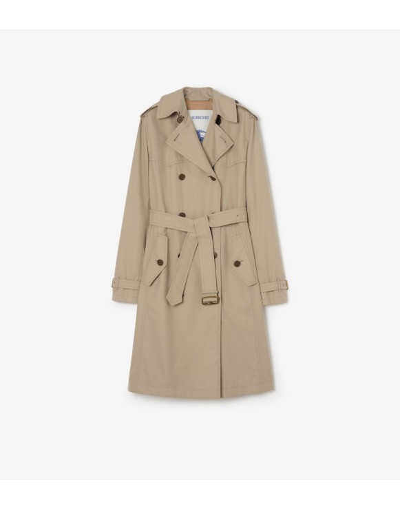 Long Silk-lined Tropical Gabardine Foxfield Trench Coat