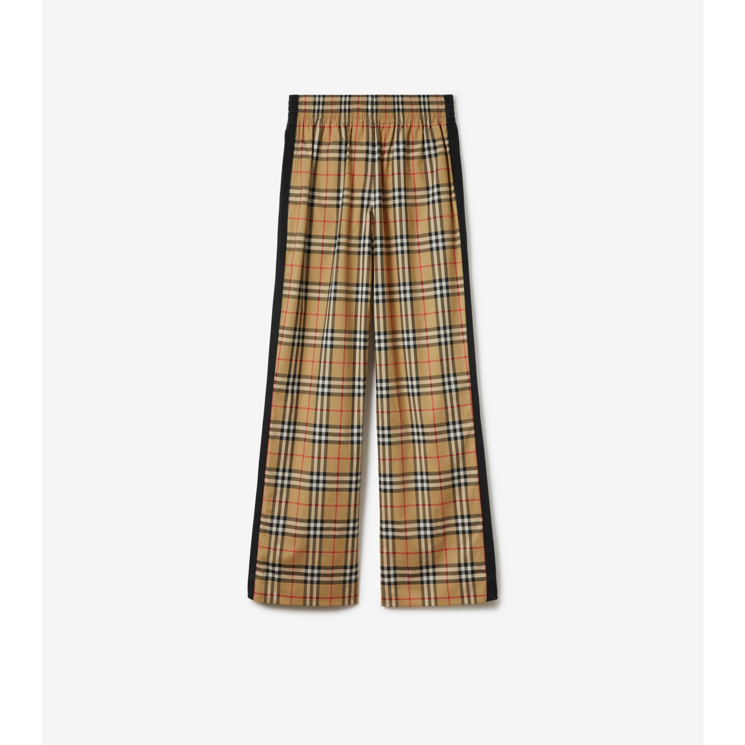 Check Cotton Trousers