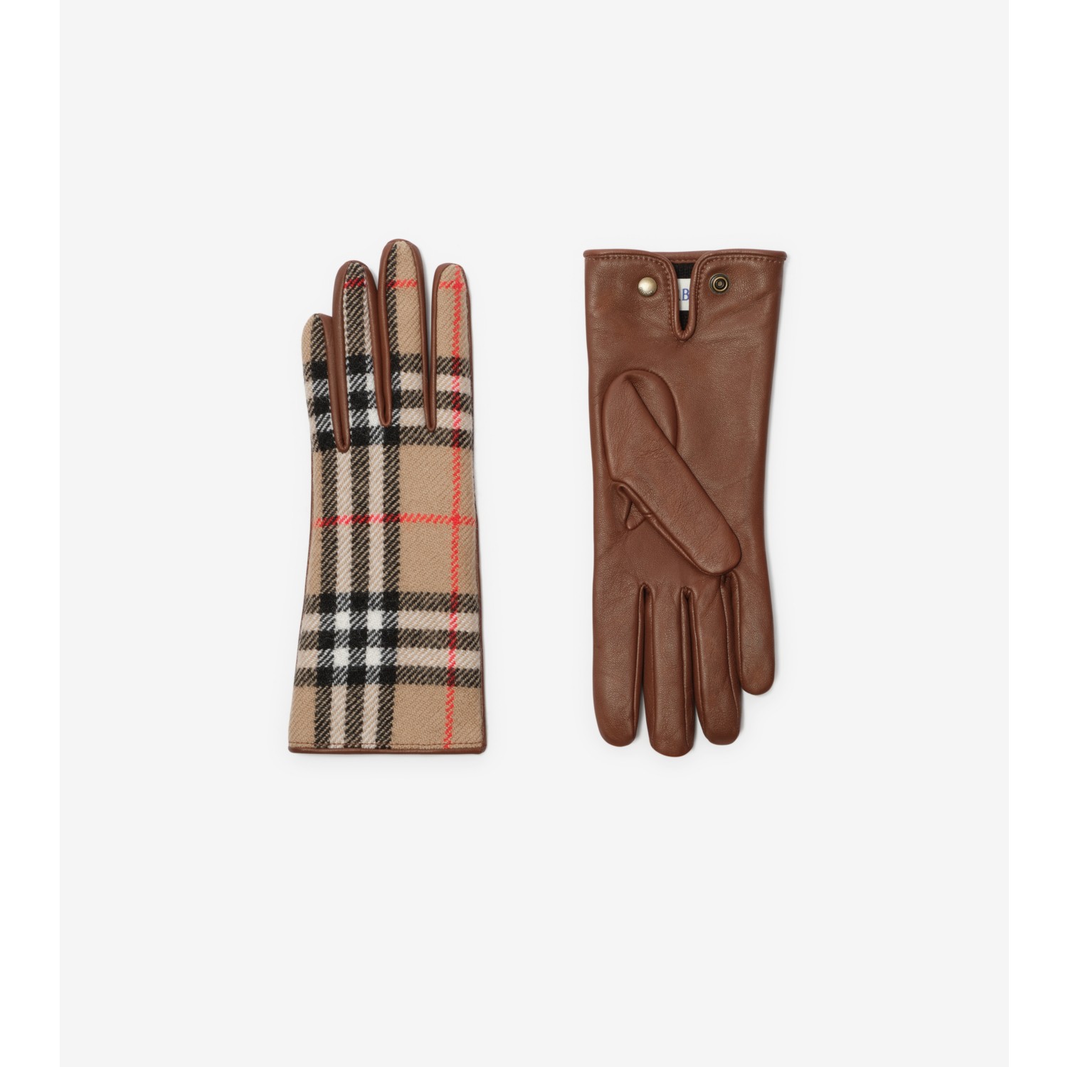 Check Wool Gloves