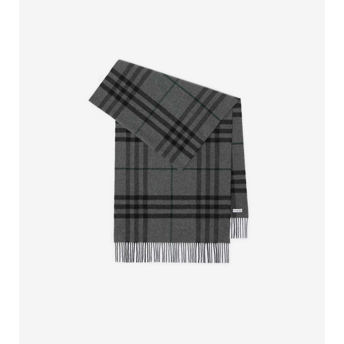 Burberry Wide Check Cashmere Scarf In Burgundy