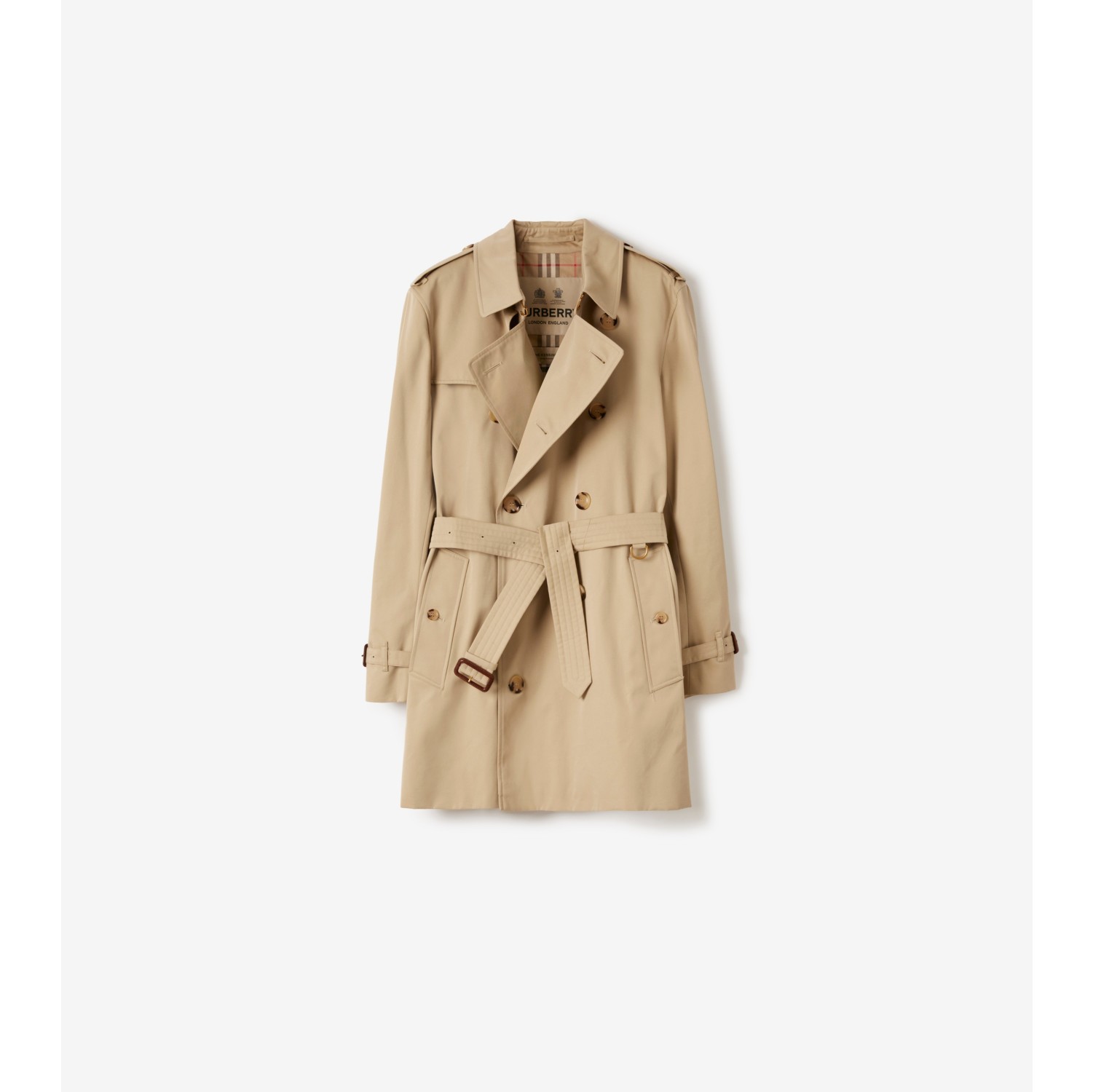 Short Kensington Heritage Trench Coat in Honey - Men | Burberry® Official