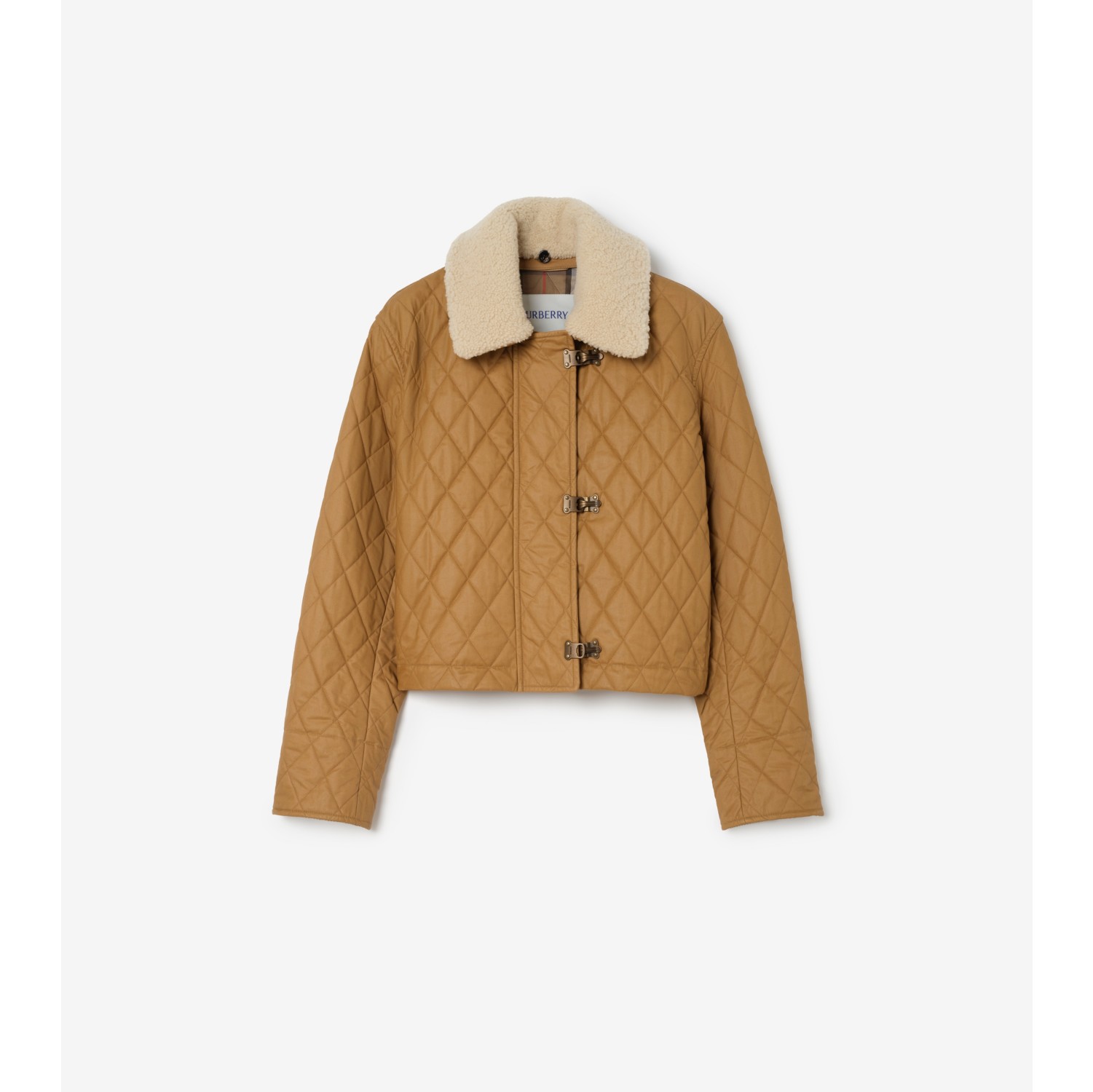 Shearling Collar Quilted Cotton Howle Jacket