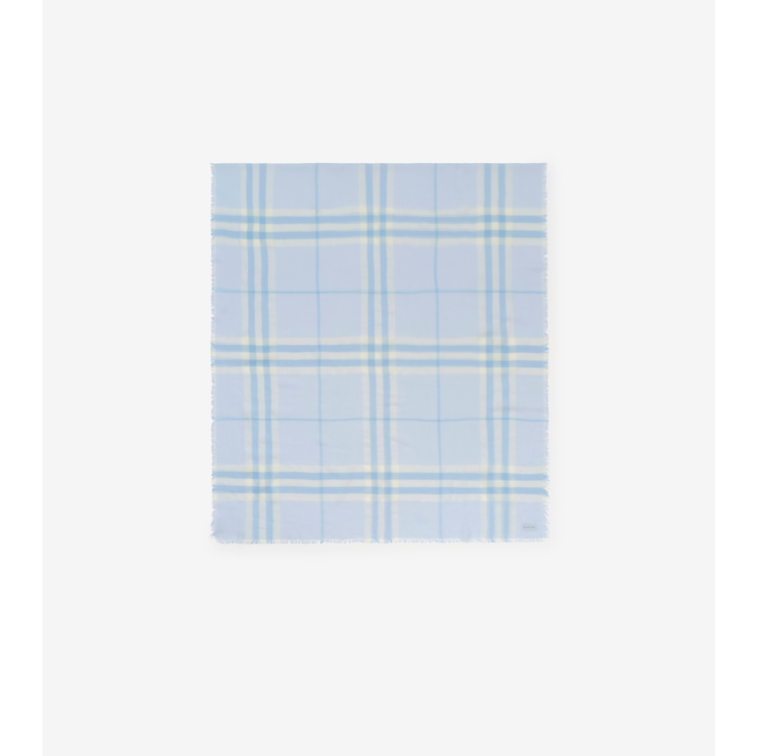 Wide Check Wool Scarf