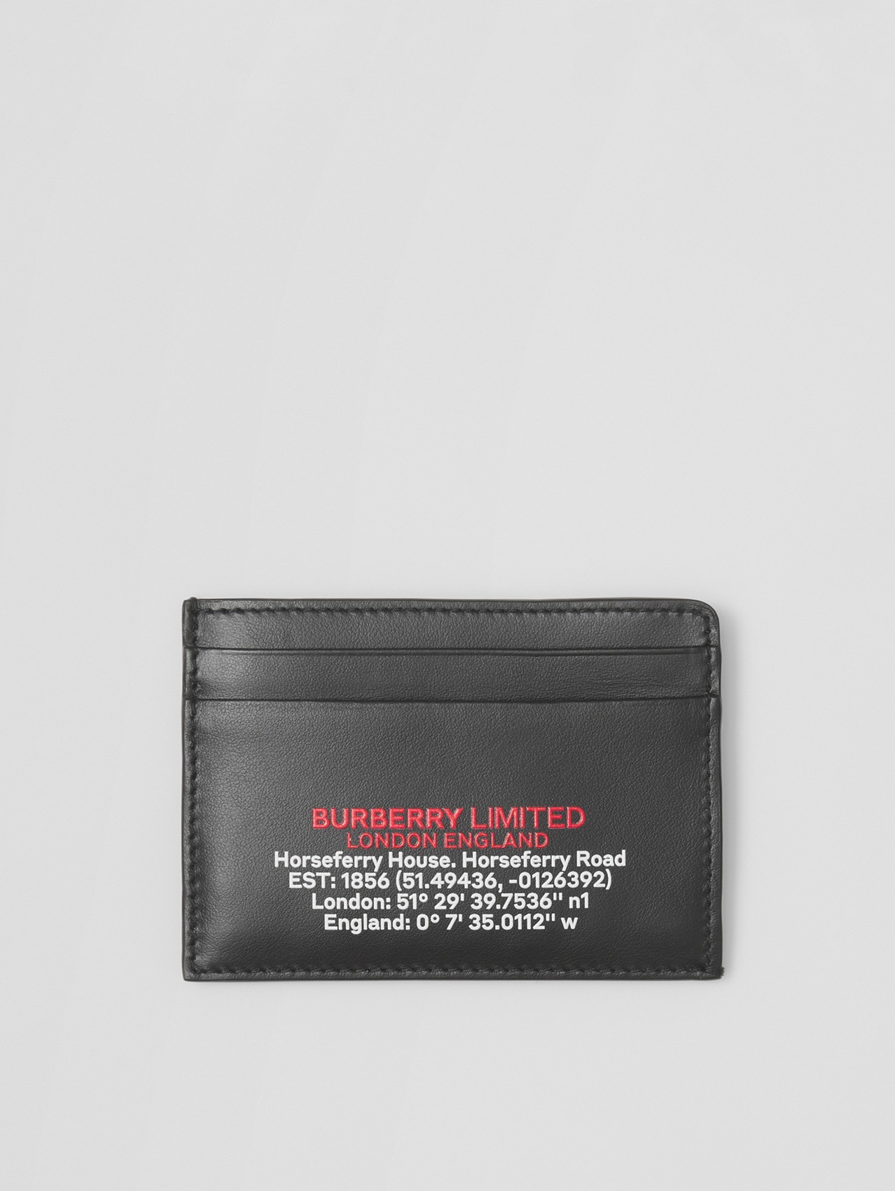 Location Print Leather Card Case – Online Exclusive in Black