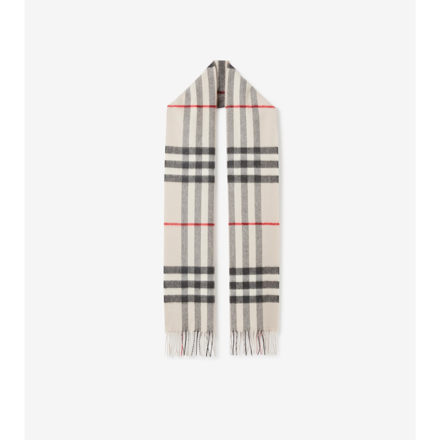 バーバリーチェック カシミアスカーフ (ストーン) | Burberry®公式サイト