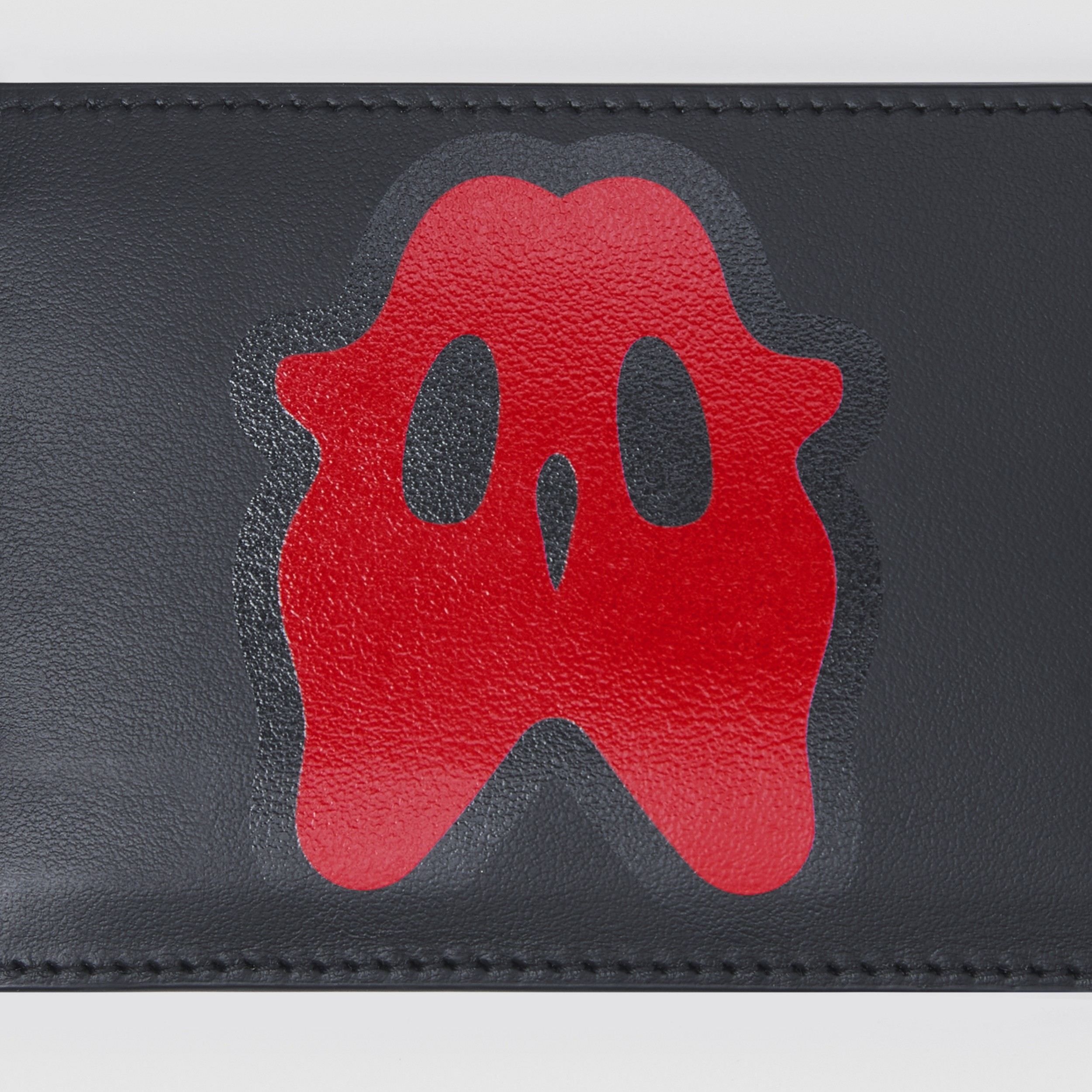Monster Graphic Leather Card Case in Black/red - Men | Burberry® Official - 2