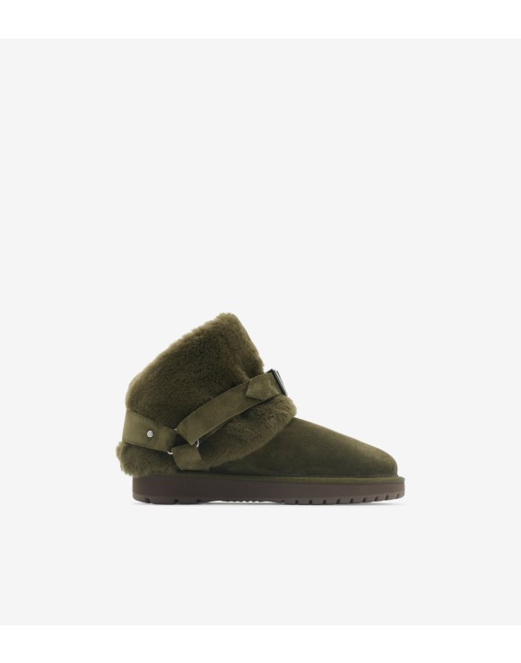 Suede and Shearling Chubby Boots