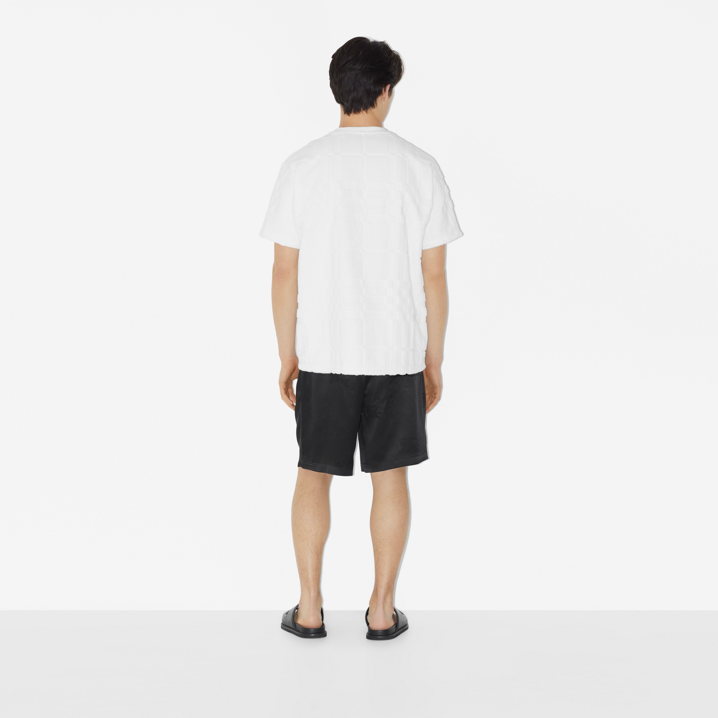 T-shirt en coton Check (Blanc) - Homme | Site officiel Burberry® - 4