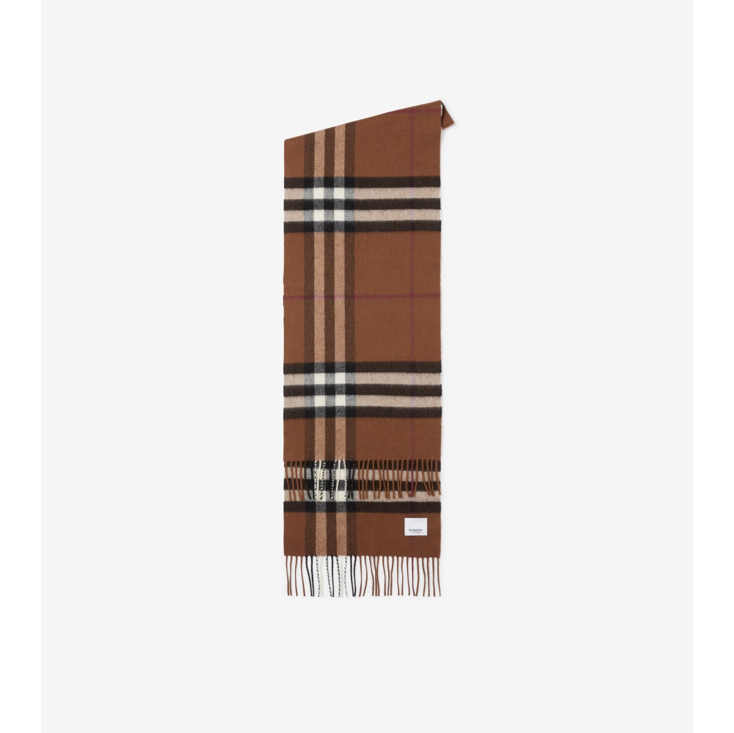 チェック カシミアスカーフ (バーチブラウン) | Burberry®公式サイト