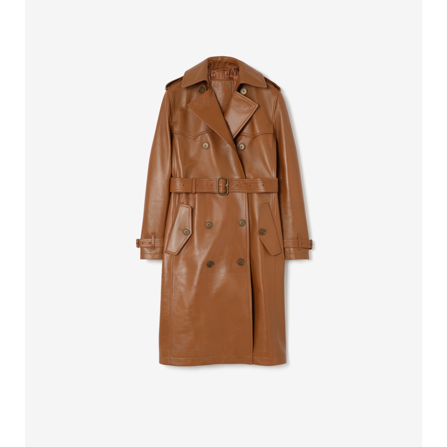 Long Leather Foxfield Trench Coat