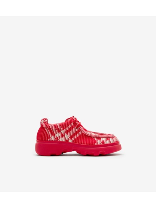 Burberry Check Woven Creeper Shoes In Pillar