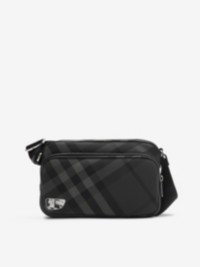 Grid Crossbody Bag in colour Charcoal