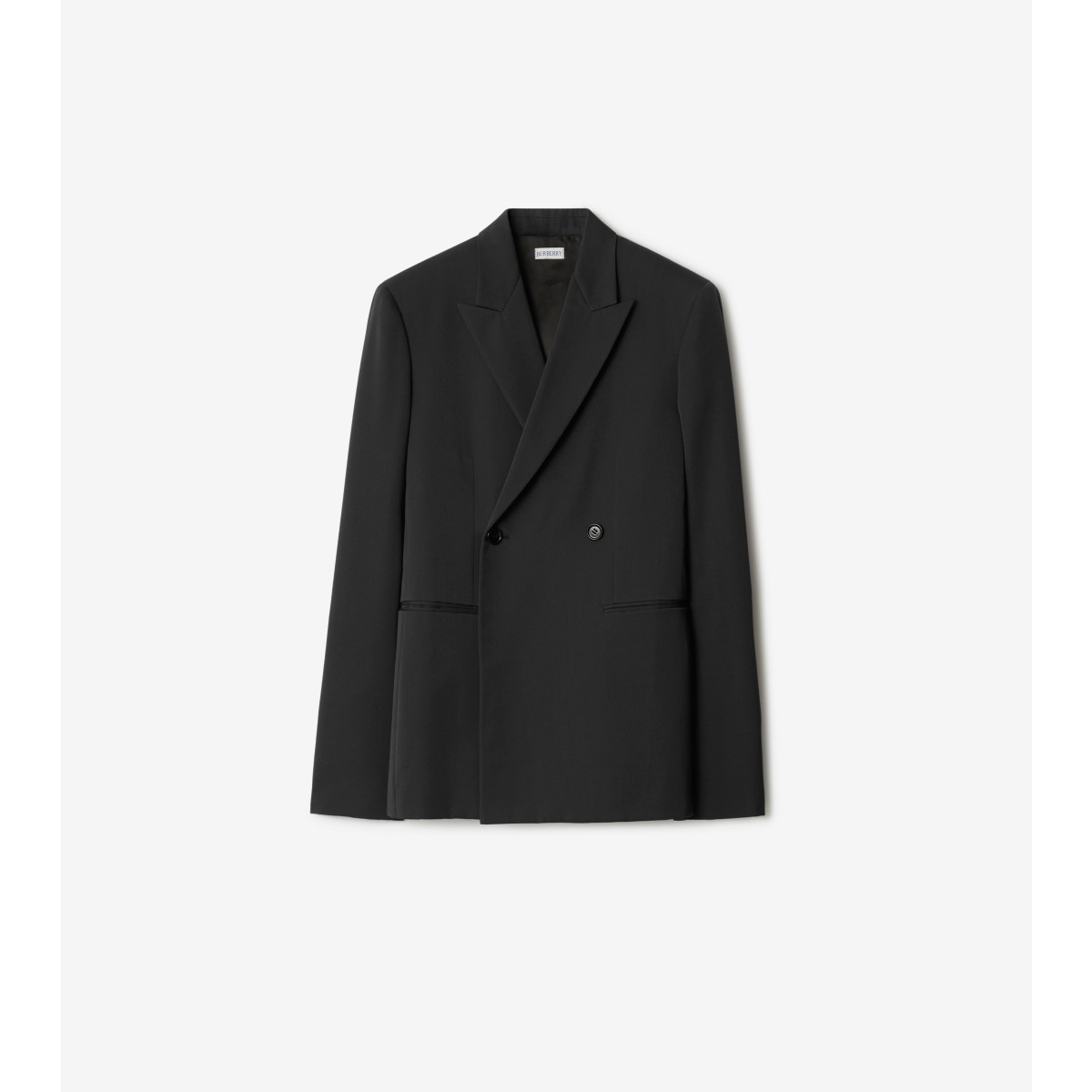 Burberry Wool Tailored Jacket In Onyx