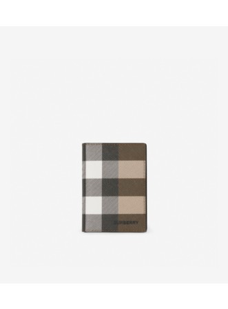 Burberry black Check Print Card Holder