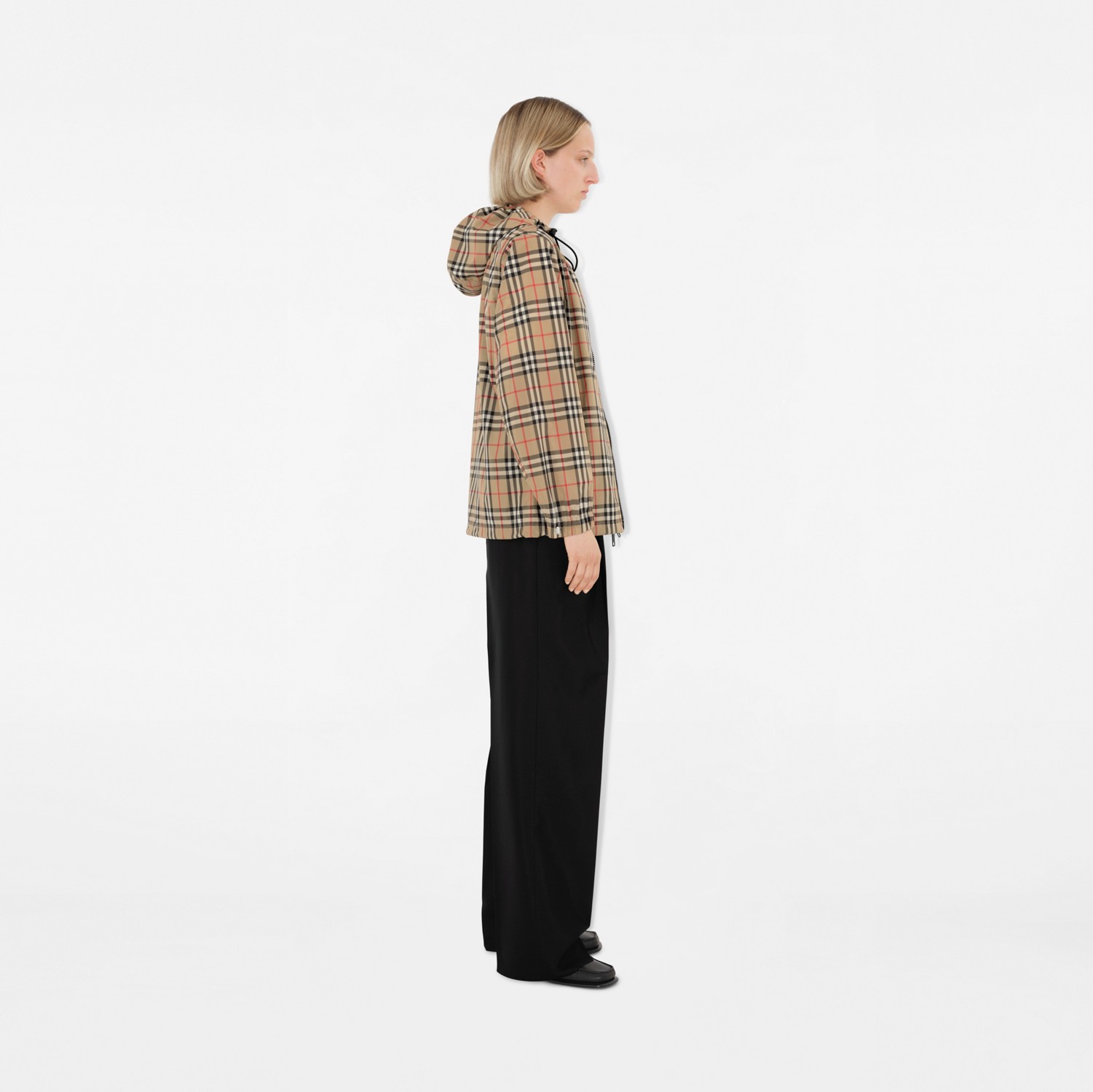 Check Jacket in Archive beige - Women, Nylon | Burberry Check Jacket in Archive beige - Women, Nylon | Burberry