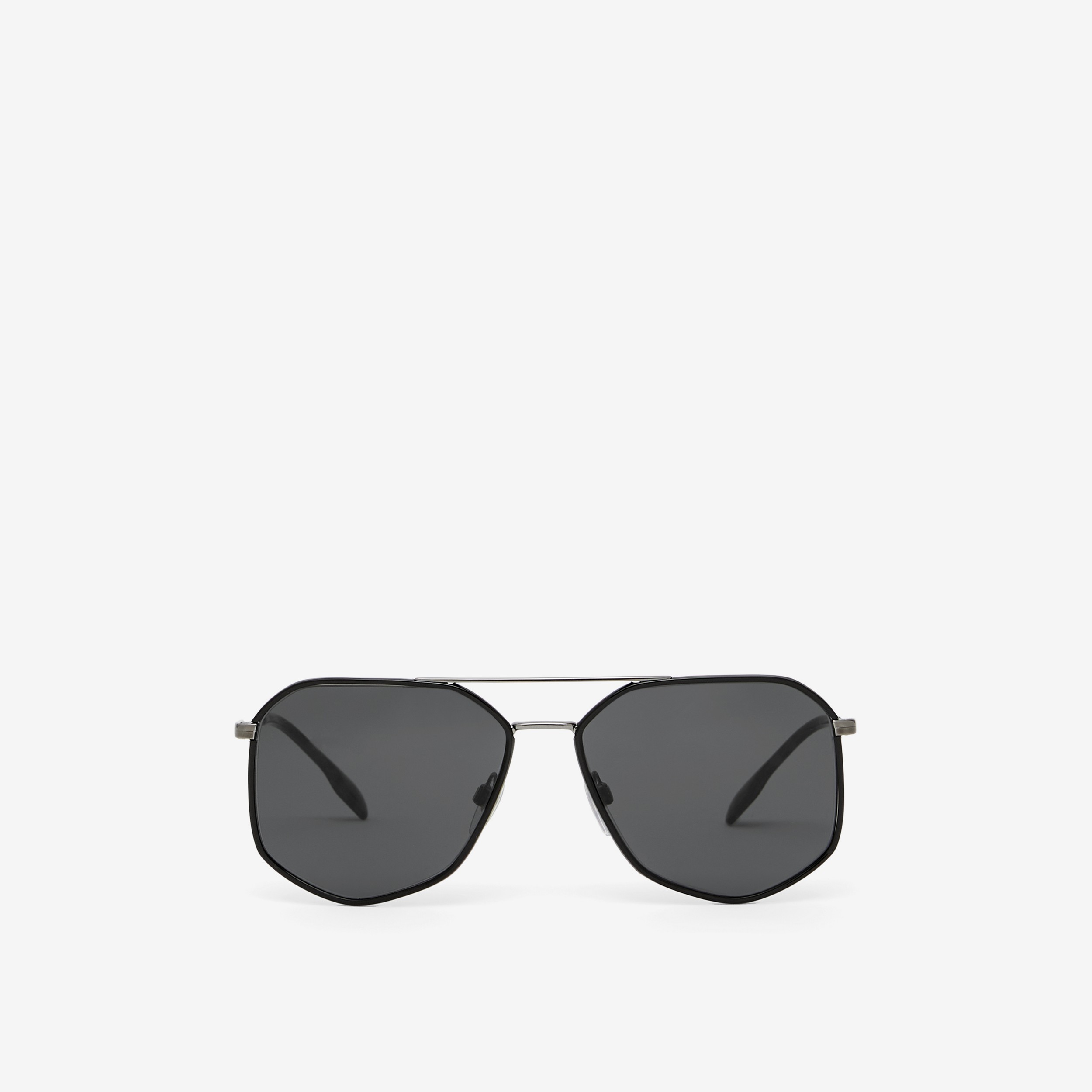Gafas de sol con montura geométrica (Negro) - Hombre | Burberry® oficial - 1