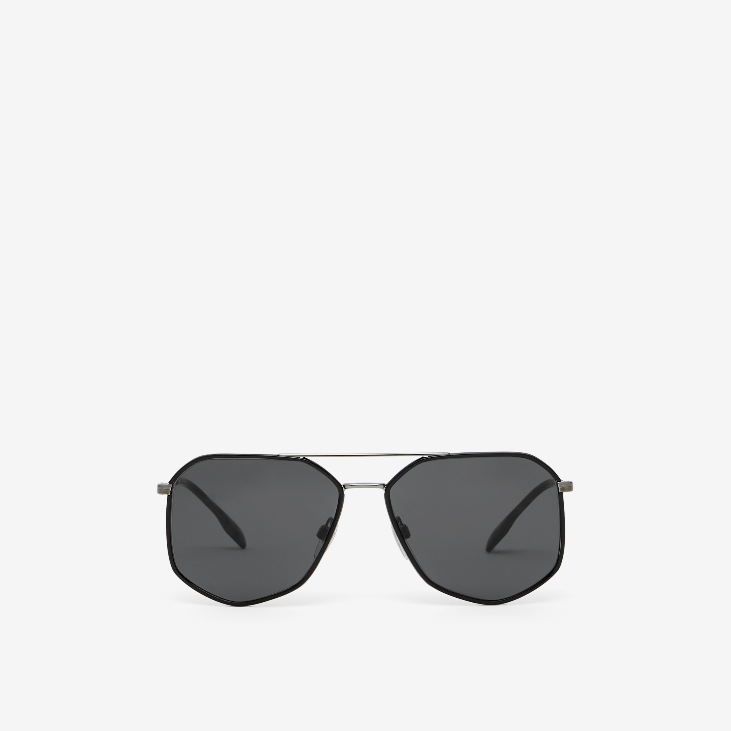 Geometric Frame Sunglasses in Black Men Burberry® Official