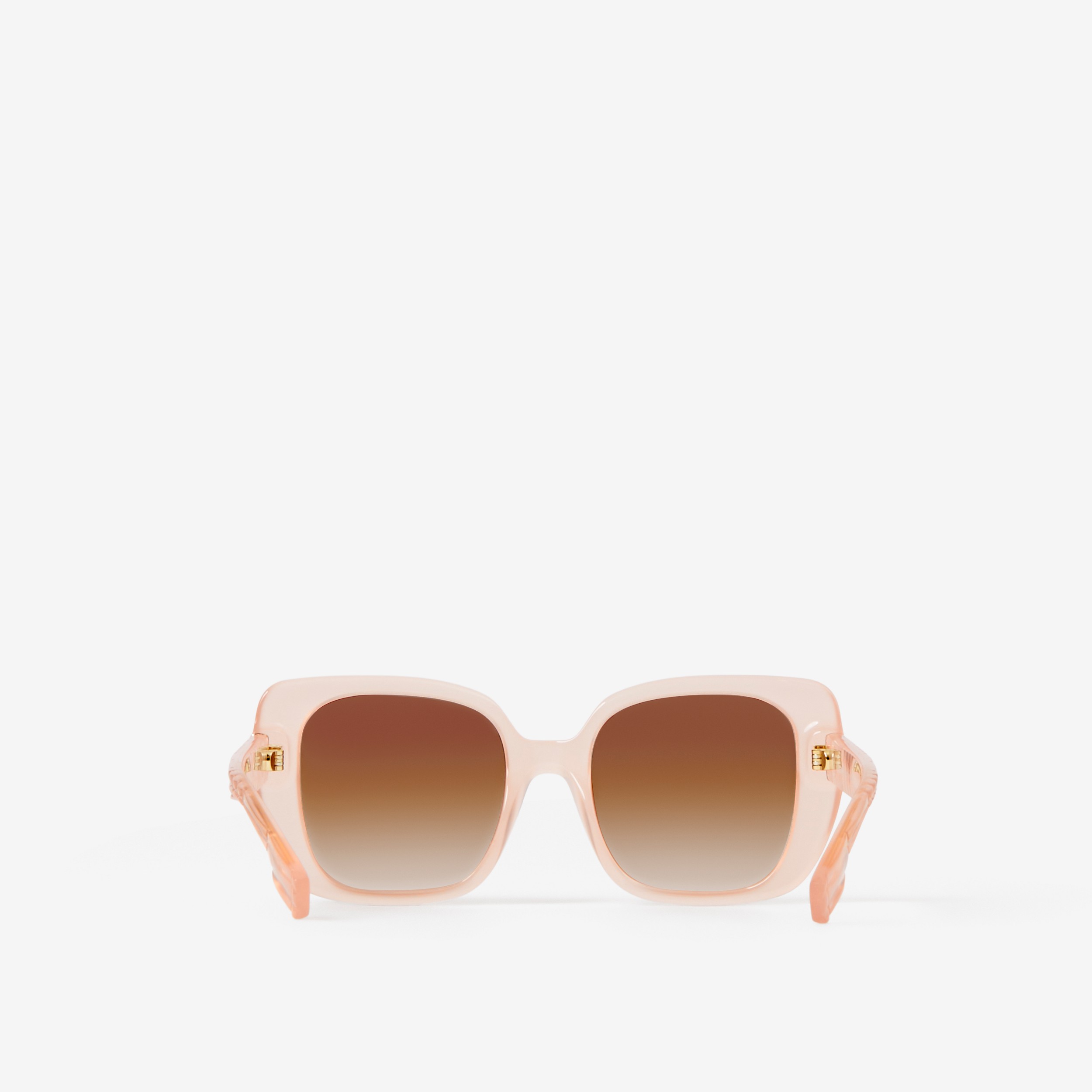 Oversized Square Frame Lola Sunglasses in Dusky Pink - Women | Burberry® Official - 3