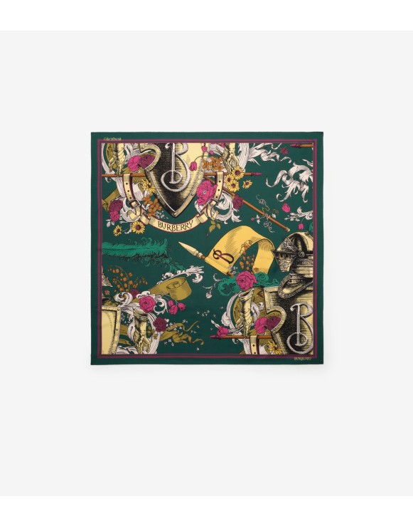 Etched Knight Silk Scarf