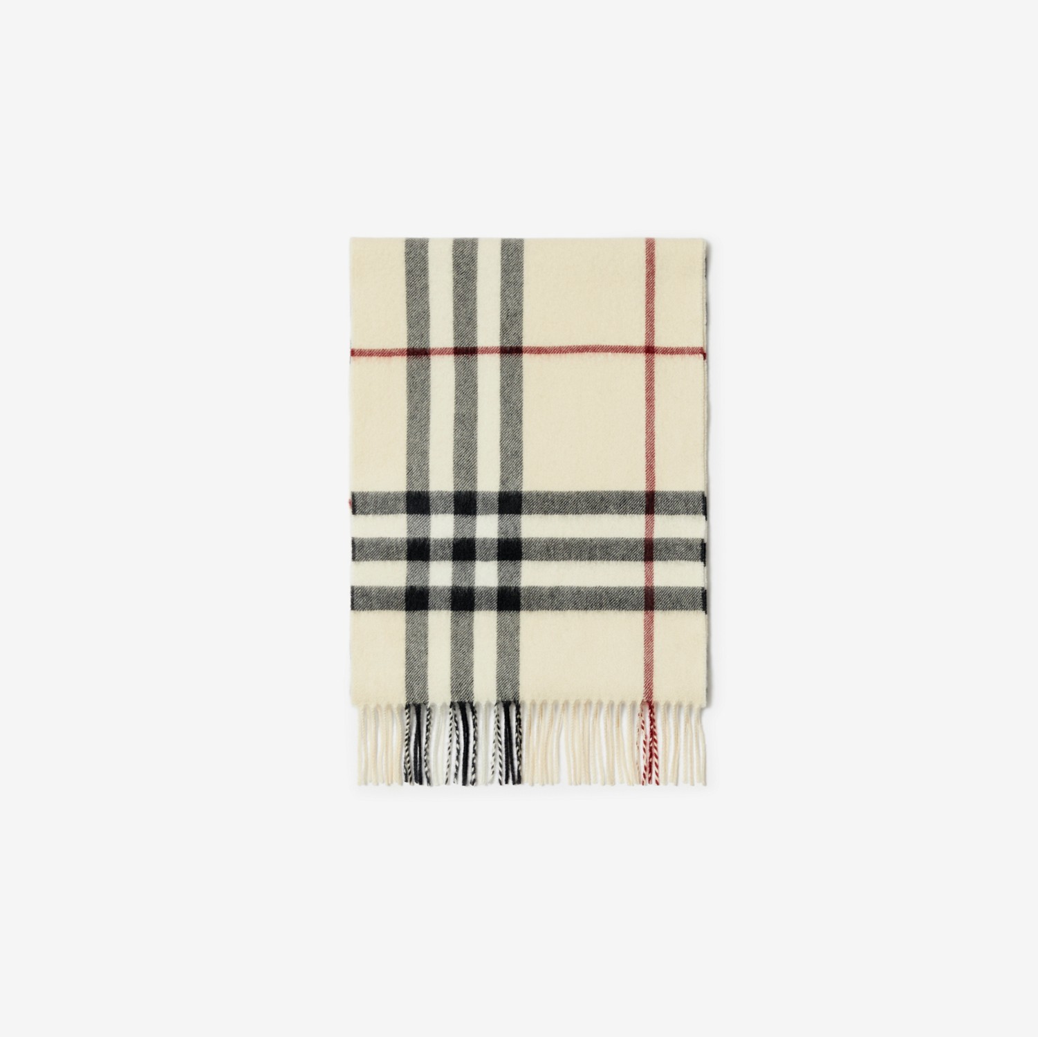 Burberry Check Cashmere Scarf in Stone | Burberry® Official