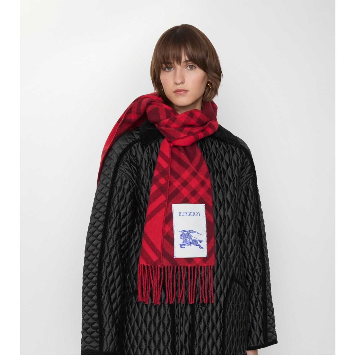 Check Cashmere Scarf
