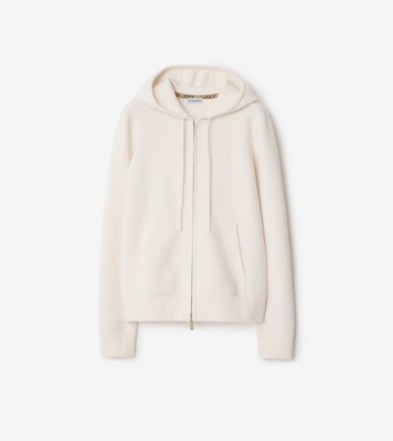 カシミアブレンド ジップフーディー (チョーク) - ウィメンズ, ピュア