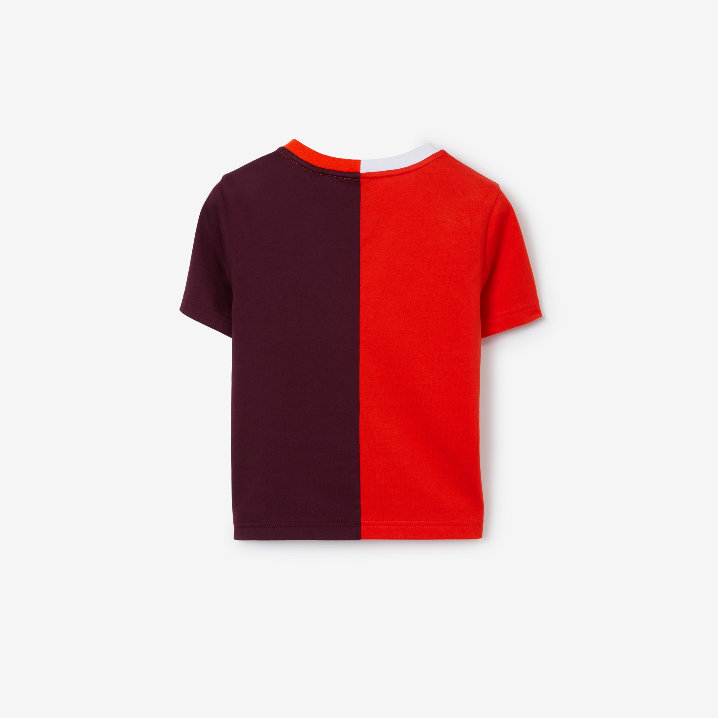 学院风图案棉质 T 恤衫 (亮红色) | Burberry® 博柏利官网 - 2