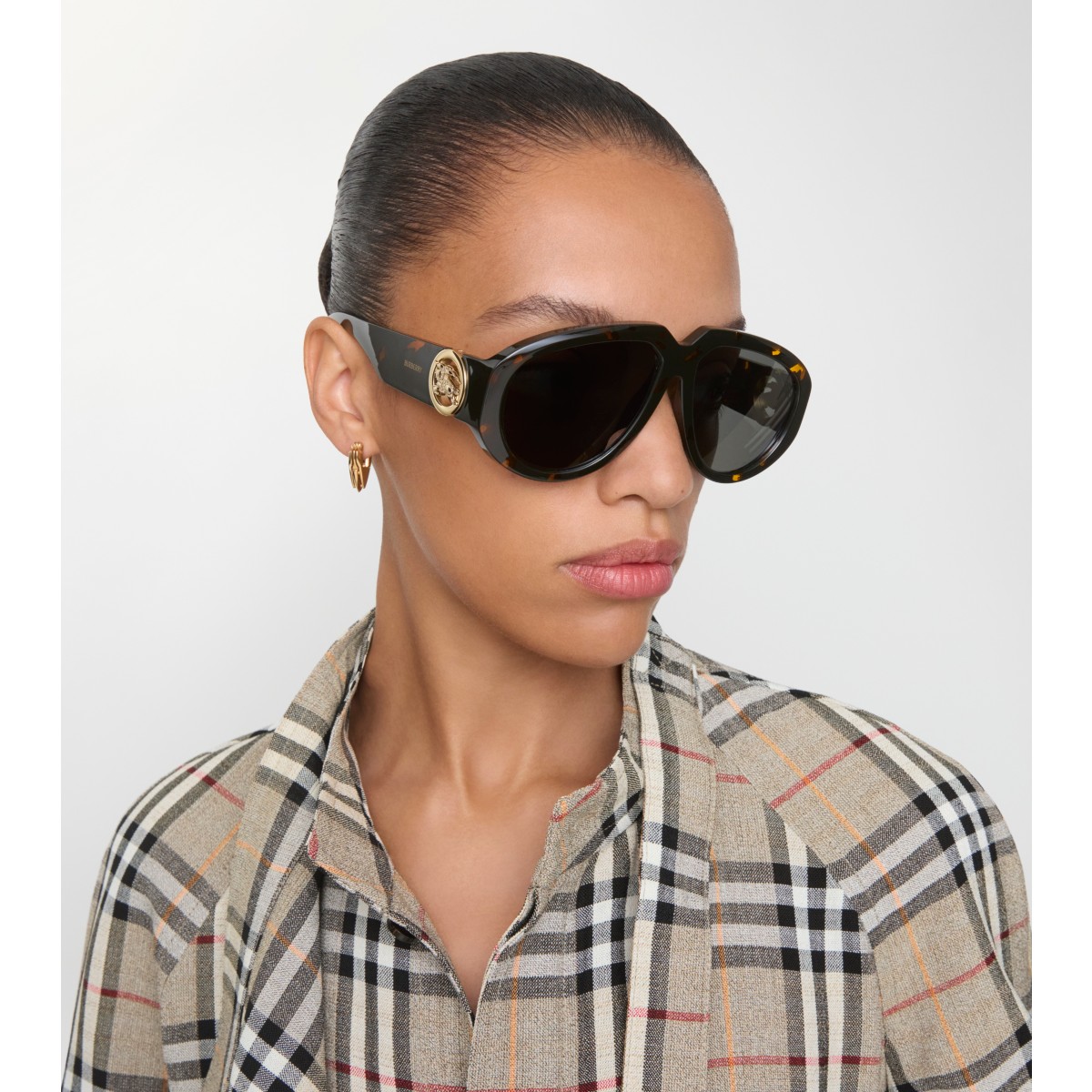  Printed Curve Pilot Sunglasses​