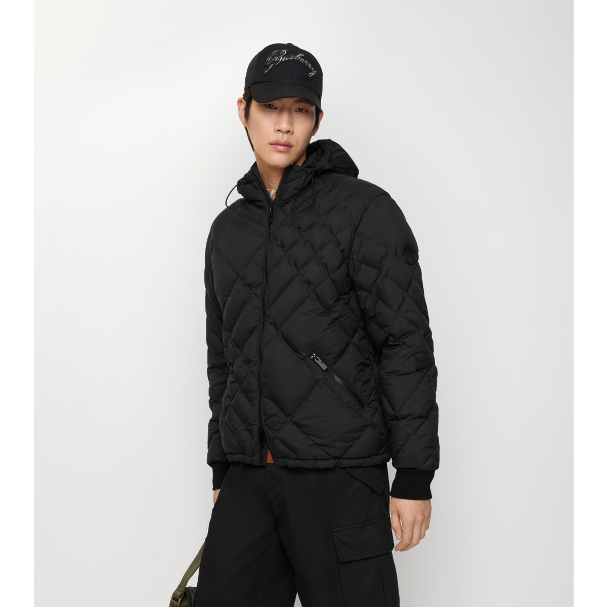  Check -stitch Nylon Doversgreen Puffer Jacket